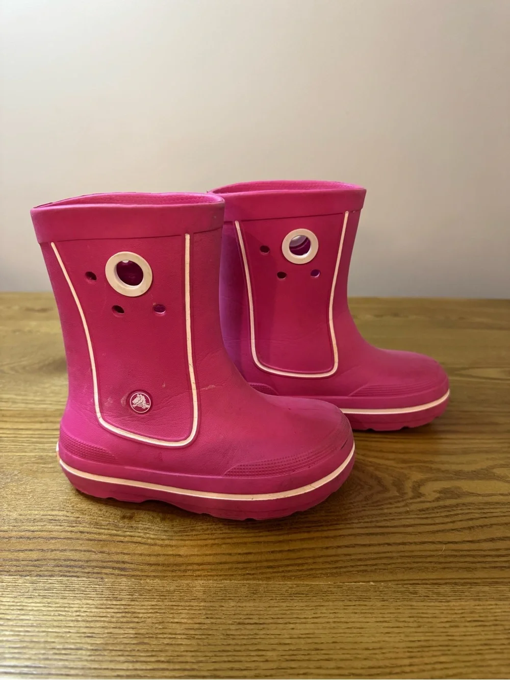 CROCS Kids Hot Pink Waterproof Pull-On Boots 12/13C